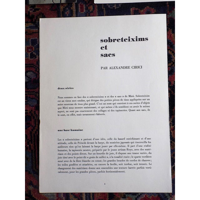 Chestnut Vintage Mid 20th C. Joan Miro Derriere Le Miroir Abstract Quadrichrome Photographic Prints - Set of 8 For Sale - Image 8 of 9