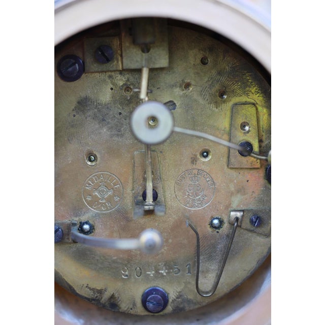 White 19th Century Pendulum Clock with Onyx Cornac For Sale - Image 8 of 11