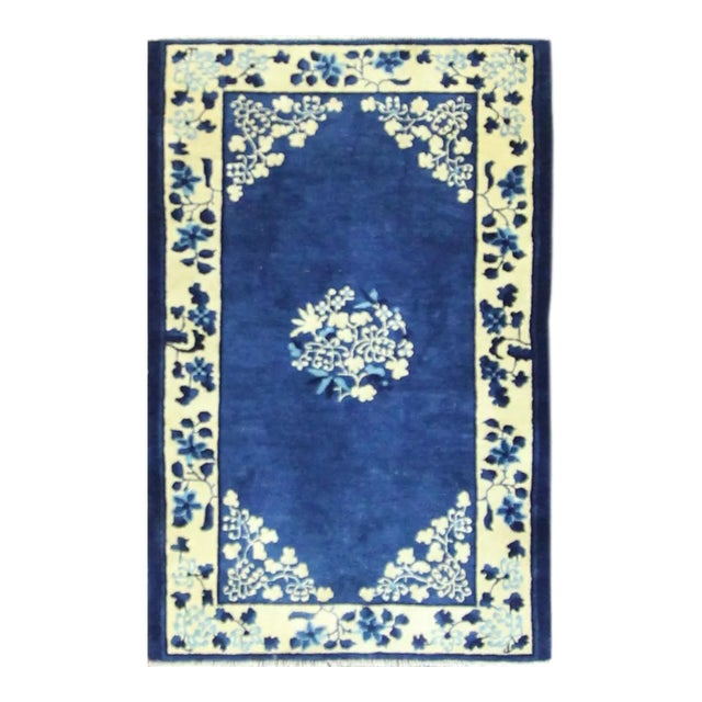 Antique Art Deco Chinese Peking Rug For Sale