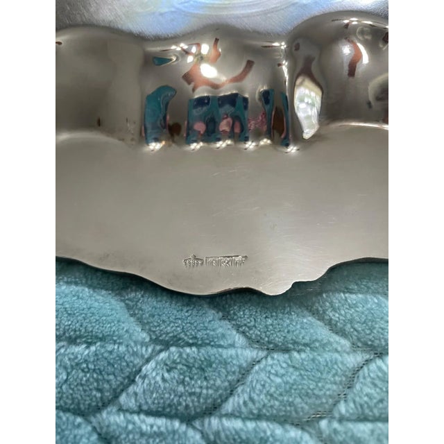 1920s Large English Silverplated Serving Tray Platter For Sale - Image 10 of 13