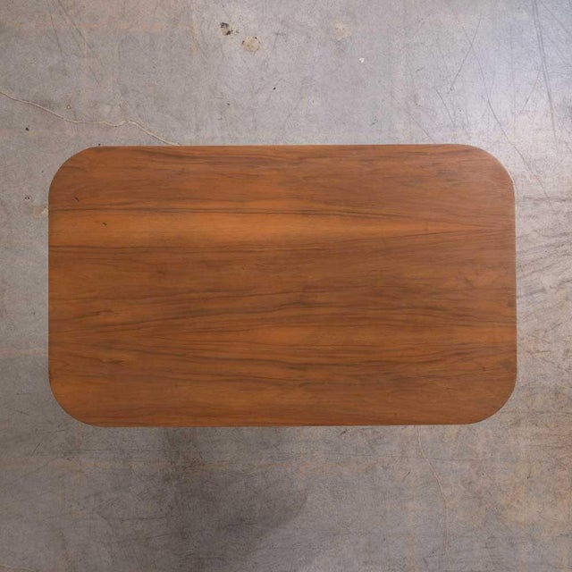 Brown 1950s French Fluted Wood Side Table For Sale - Image 8 of 11