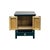 Wood Oriental Black Lacquer Moon Face Hardware Small End Table Nightstand For Sale - Image 7 of 12