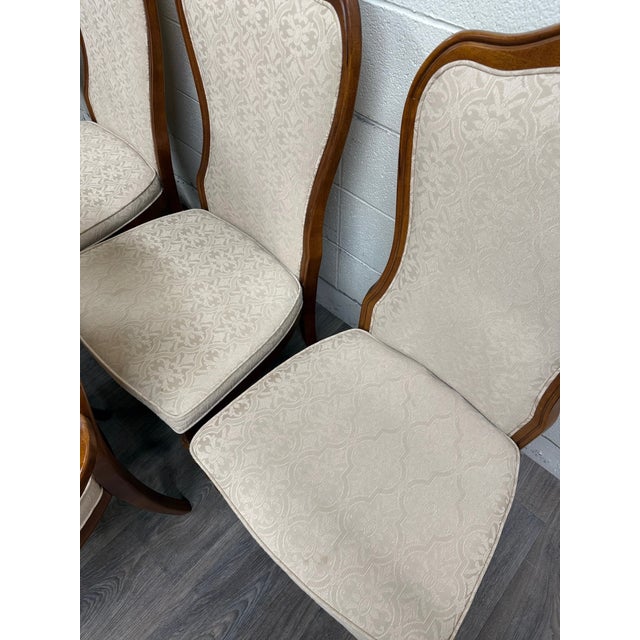 White Vintage Stanley Furniture French Louis Provincial Dining Chairs - Set of 6 For Sale - Image 8 of 14