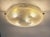 Gold Vintage Textured Glass and Brass Flush Mount from Hillebrand Leuchten, Germany, 1970s For Sale - Image 8 of 18