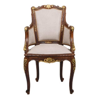 Early 20th Century Antique French Louis XVI Parlor Chair For Sale