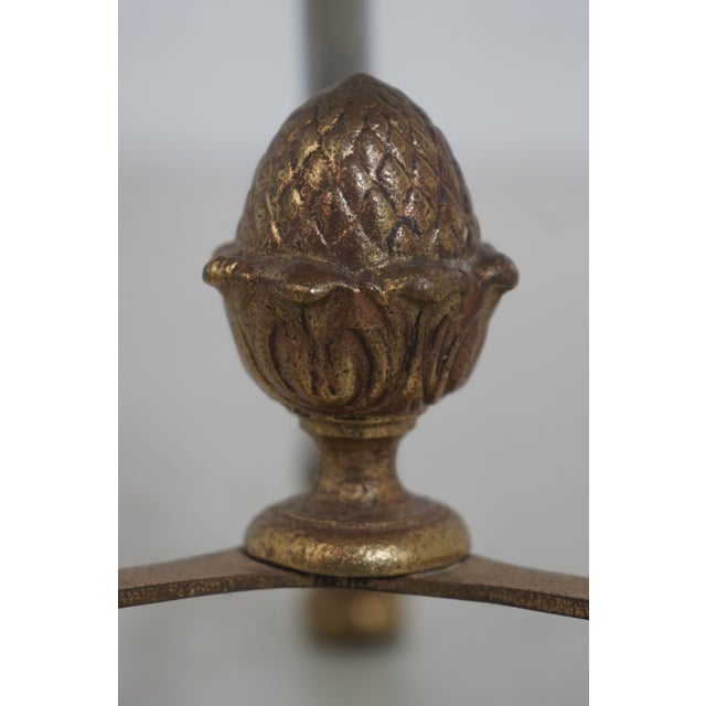 Stone Regency Style Steel & Brass Marble Top Occasional Table For Sale - Image 7 of 13