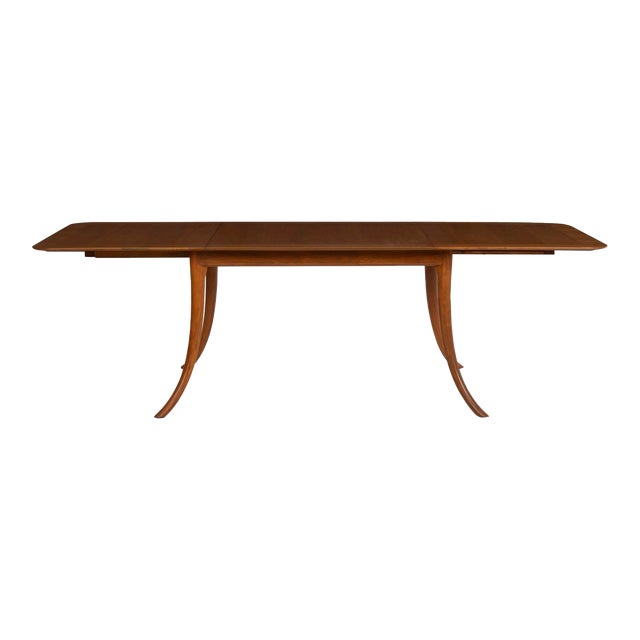1950s t.h. Robsjohn Gibbings Saber Leg Dining Table For Sale