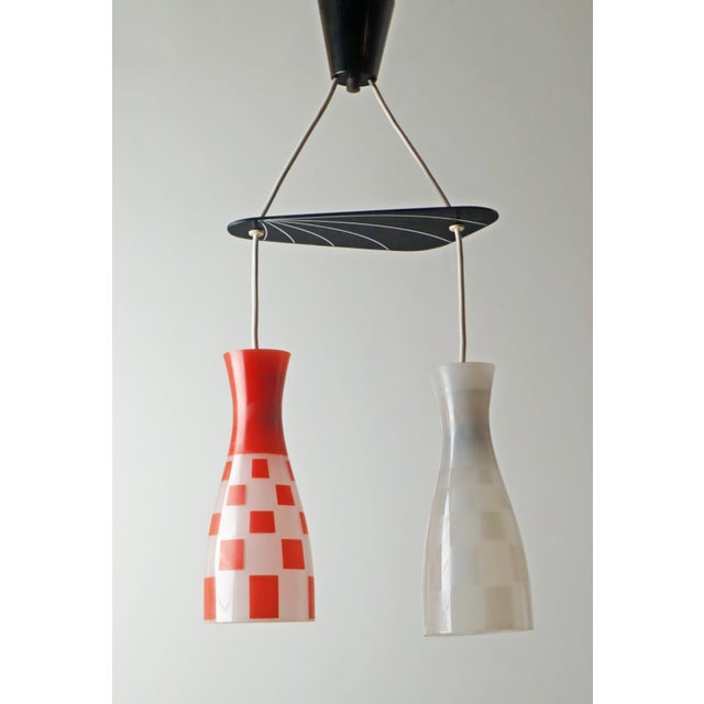 Diabolo Glass Shade Pendant Lamp, 1950s For Sale - Image 16 of 18