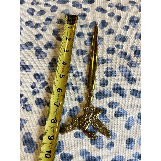 1970s 1970s Classic Brass Eagle Envelope Opener, Desk Accessory For Sale - Image 5 of 6