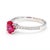 Gia 1.25 Carat Burma Ruby & Pave Diamond 18k White Gold Ring, Size 7 For Sale - Image 11 of 12