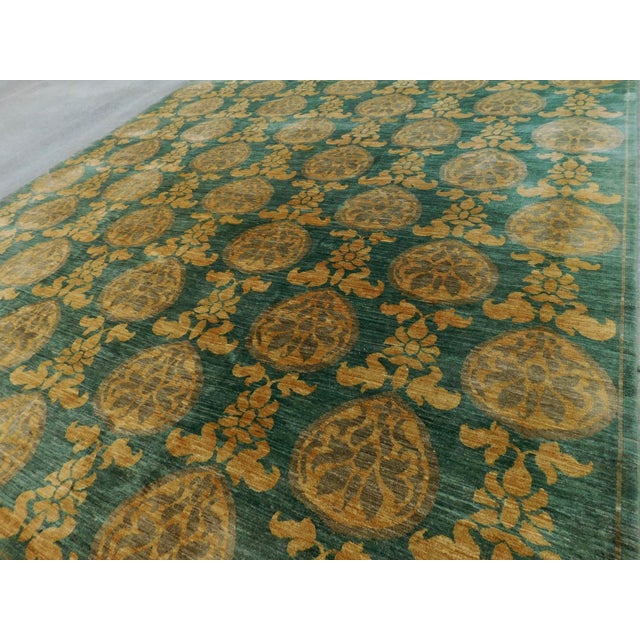 Vintage Handmade Wool Pile Rug. 12'2"x 12'3" For Sale - Image 14 of 18