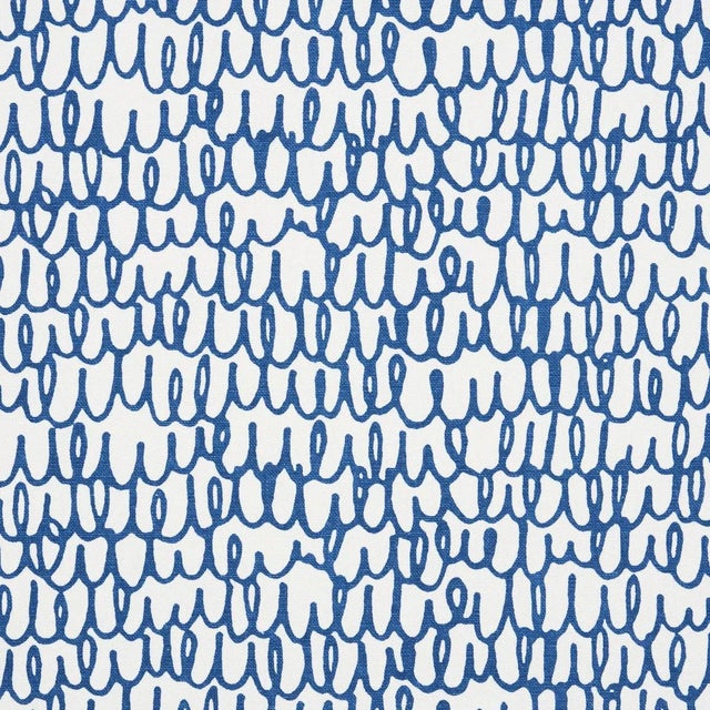 Sample - Schumacher Marlowe Fabric in Navy For Sale