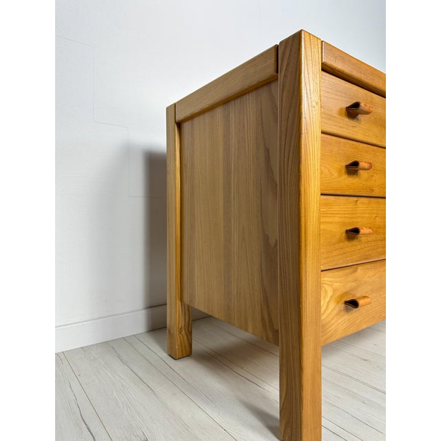 Vintage French Chest of Drawers in Elm from Maison Regain, 1960s For Sale - Image 10 of 13