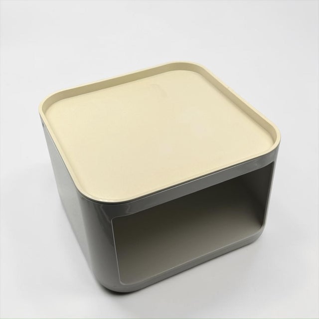 Vintage Black and White Componibili 4970 by Anna Castelli Ferrieri for Kartell, Italy, 1970s, Set of 3 For Sale - Image 15 of 16