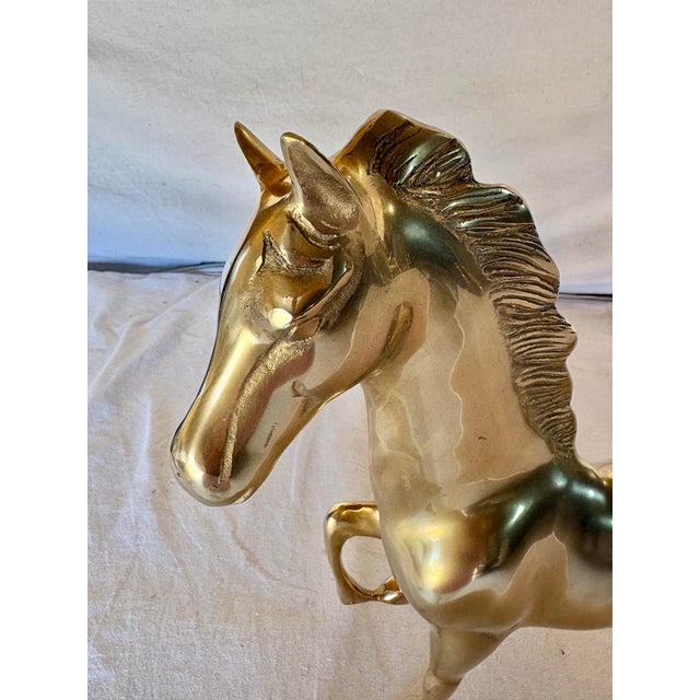 Mid 20th Century 20th Century Brass Equestrian Horse Sculpture For Sale - Image 5 of 12