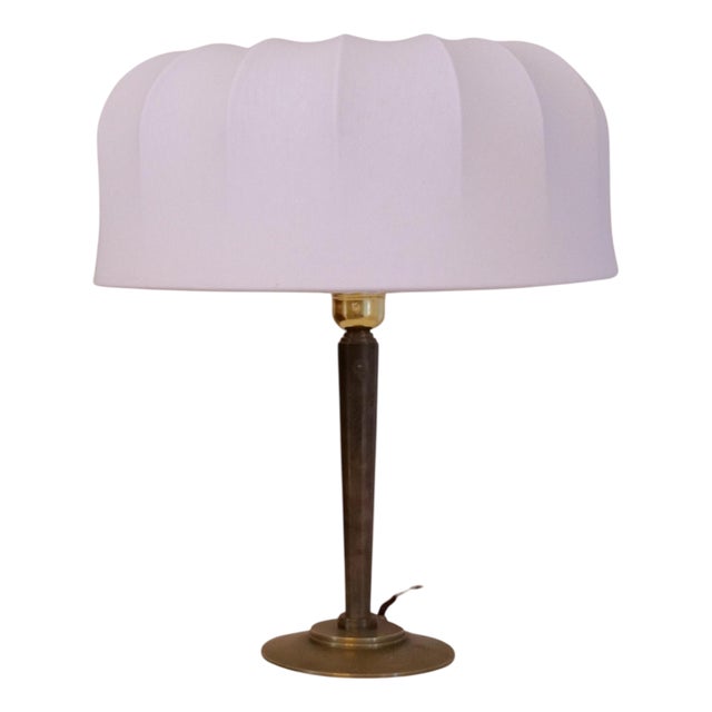 Vintage Swedish Art Deco Sculpture Bronze Table Lamp, 1930s For Sale