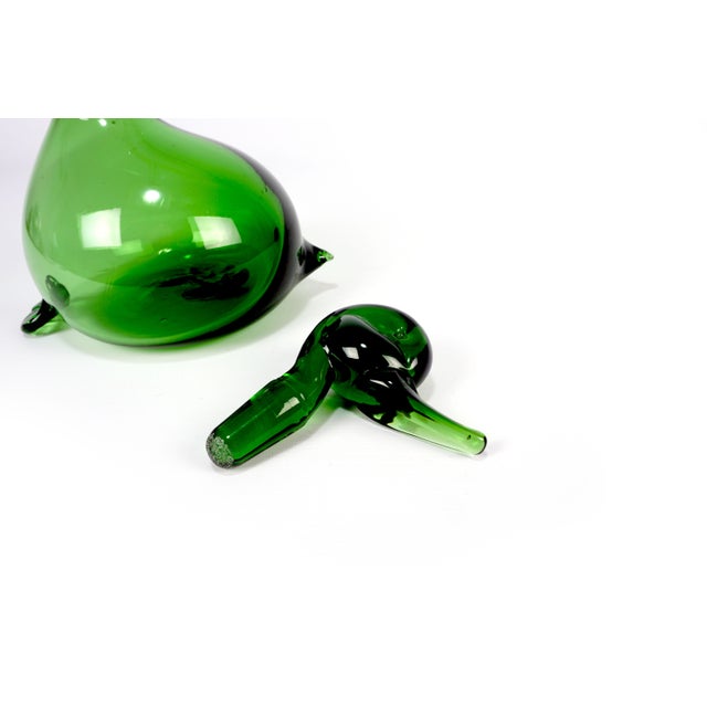 Murano Empoli Green Carafe by Gio Ponti, 1950s For Sale - Image 9 of 18