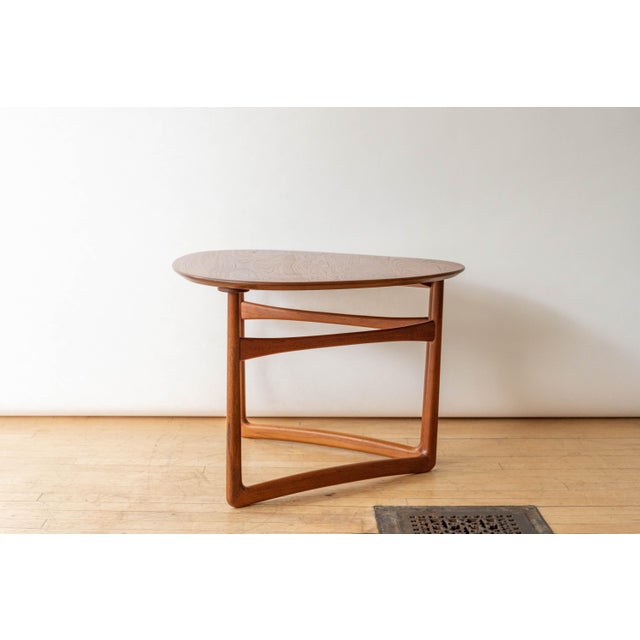 1950s Peter Hvidt Triangular Teak Coffee Table | Chairish