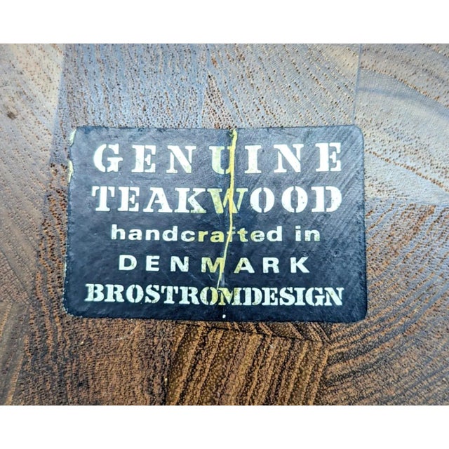 1960s Staved and Lathed Brostrom Teak Wood Cheese and Charcuterie Board For Sale - Image 10 of 10
