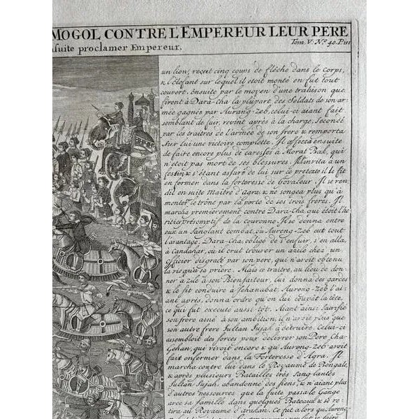Chatelain, Mughal Princes Revolt Battle, 1718, Engraving For Sale - Image 4 of 12
