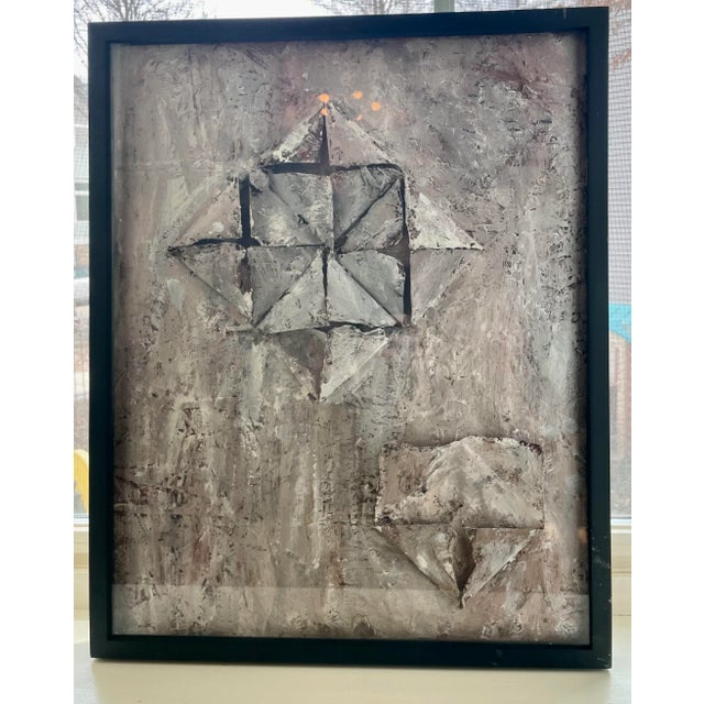 This 3d modern take of a quilt square adds instant impact and dimension to a gallery wall or great on its own. The rich...