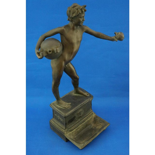 Vincenzo Gemito, Art Nouveau Nude Sculpture of Water Carrier with a Fountain, Late 1800s, Bronze For Sale - Image 10 of 18