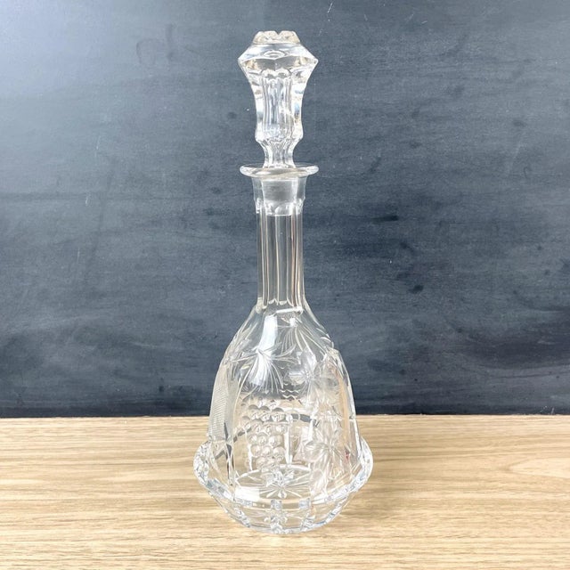 1930s Crystal Decanter With Grapes For Sale - Image 9 of 9