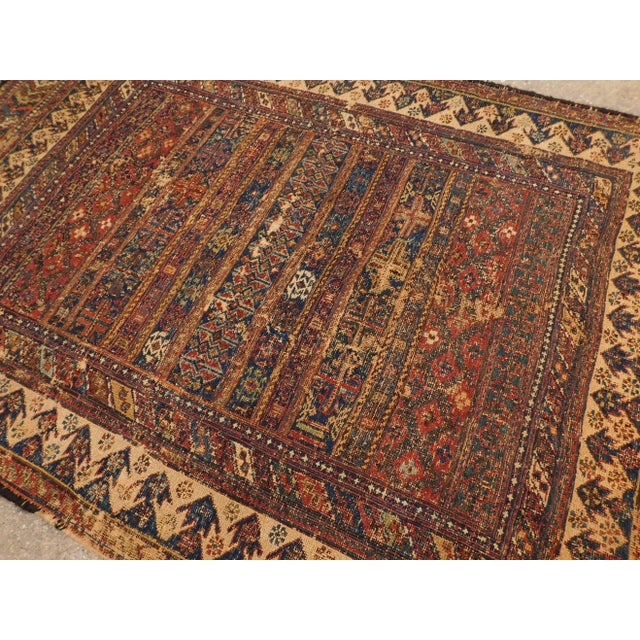 Distressed Antique Sumac Rug. For Sale - Image 4 of 13