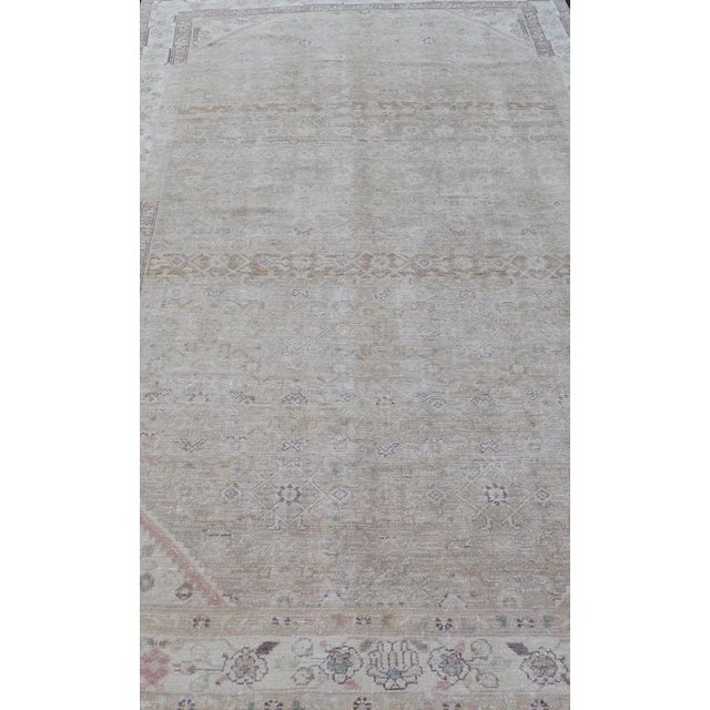 Measures: 5'4 x 10'1 Persian Hamedan Vintage Gallery Rug with Sub-Geometric Design Earth Tones. Keivan Woven Arts / rug...
