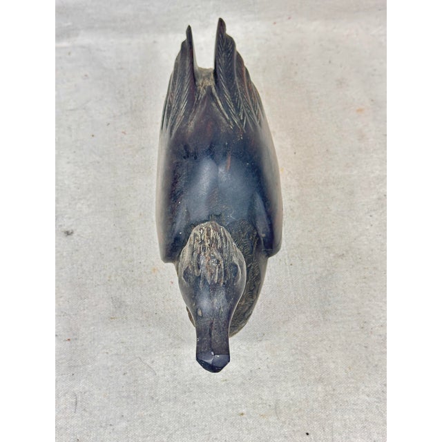 Late 20th Century Vintage Ironwood Duck Figurine For Sale - Image 5 of 7