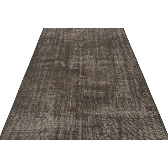 Traditional 1970s Vintage Zeki Müren Plain Rug in Gray For Sale - Image 3 of 7