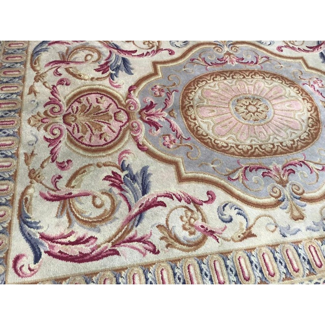 Textile Mid-Century Aubusson Savonnerie Rug, 1930s For Sale - Image 7 of 15