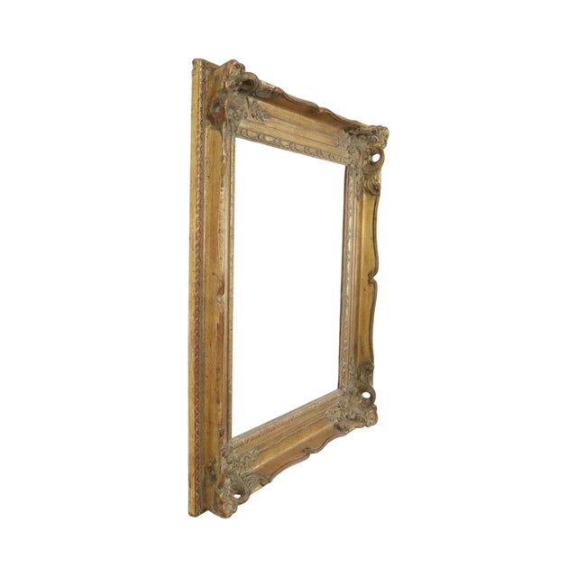 Antique Gold Leaf Frame in Pine, 1890s For Sale - Image 4 of 18