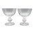 Vintage Crystal Coupe Glasses Ball Stem Baluster Scandinavian Style Heavy Glass - Set of 2 For Sale