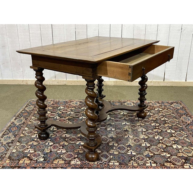 Louis XIII Style Desk in Walnut, 1800s For Sale - Image 9 of 18
