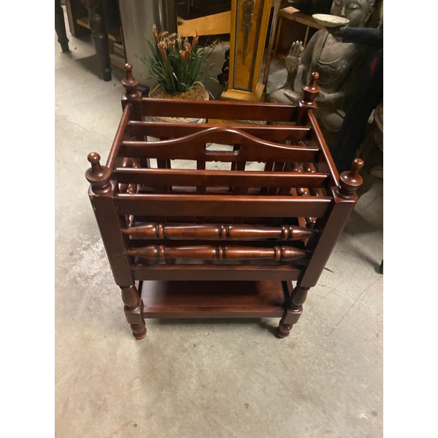 Mid-Century Modern 1970s Wooden Magazine Holder For Sale - Image 3 of 10