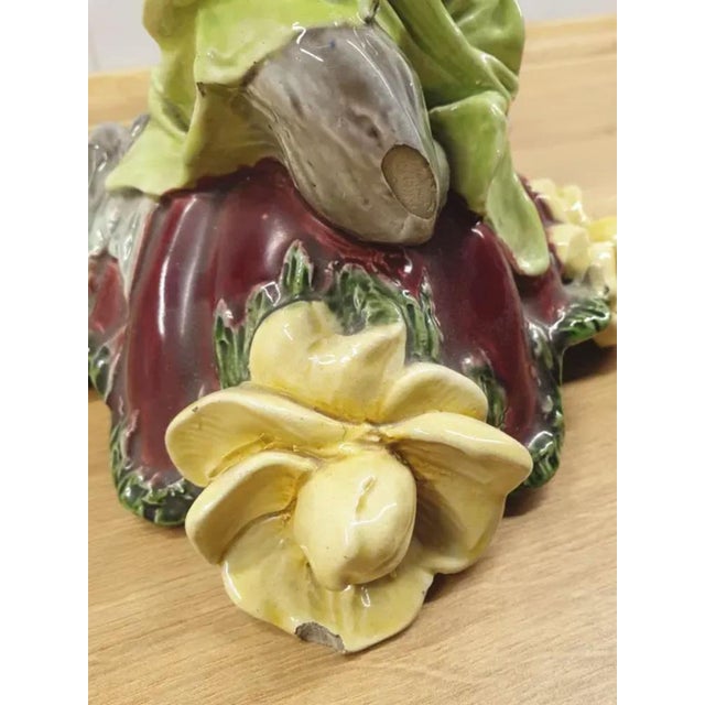 Bohemian Monumental Majolica Figural Centerpiece, 1900s For Sale - Image 9 of 11