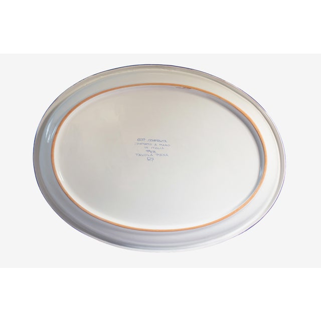 Deruta Intreccio Antipastiera (Antipasto Platter) | Hand-Painted Italian Serving Platter From Deruta - 8 pcs For Sale - Image 4 of 6