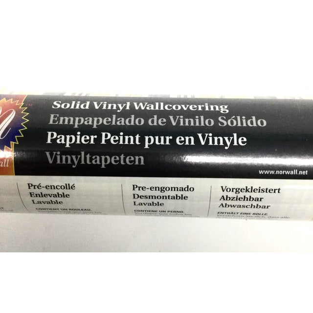 Prepasted Grey Natural Stripe Wallpaper Roll For Sale In Portland, ME - Image 6 of 9