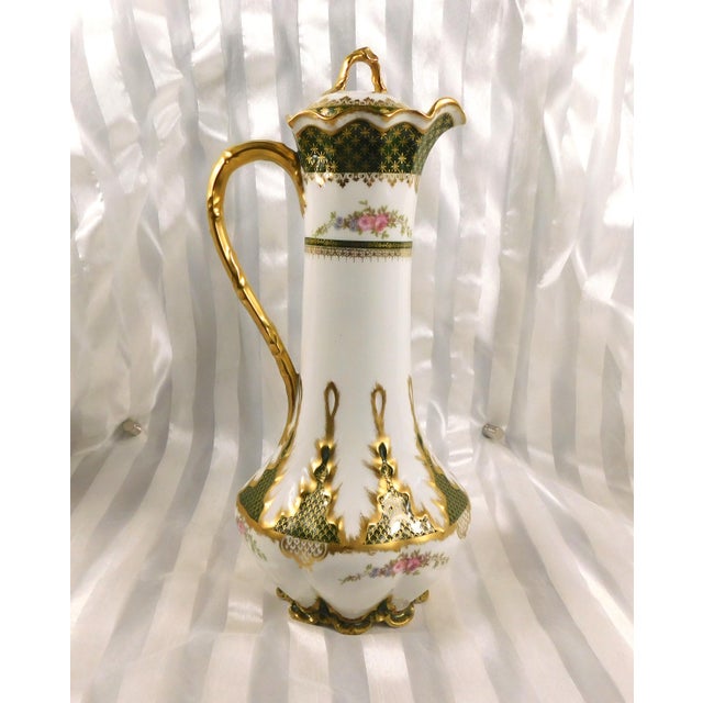 Ceramic Gerard, Dufraisseix & Abbot Chcoolate Pot With Sugar Bowl and Cups For Sale - Image 7 of 18