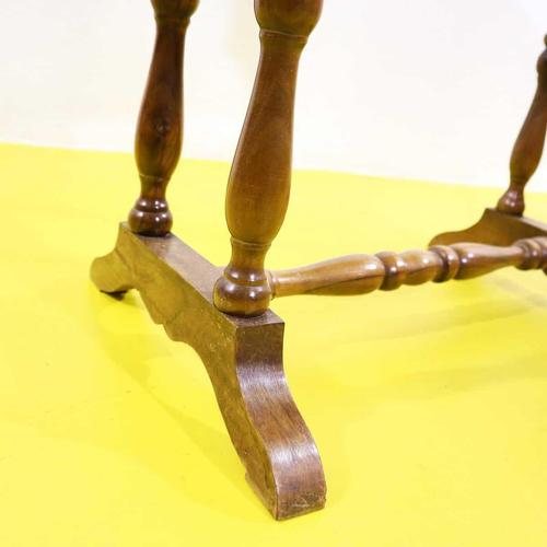 Wooden Worktable with Turned Legs and Drawer For Sale - Image 4 of 8