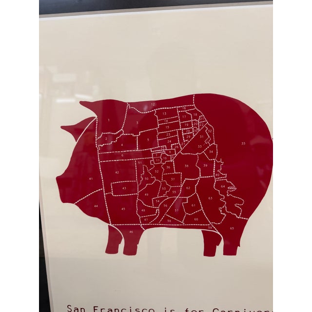San Francisco Is for Carnivores Print, Framed For Sale - Image 10 of 12