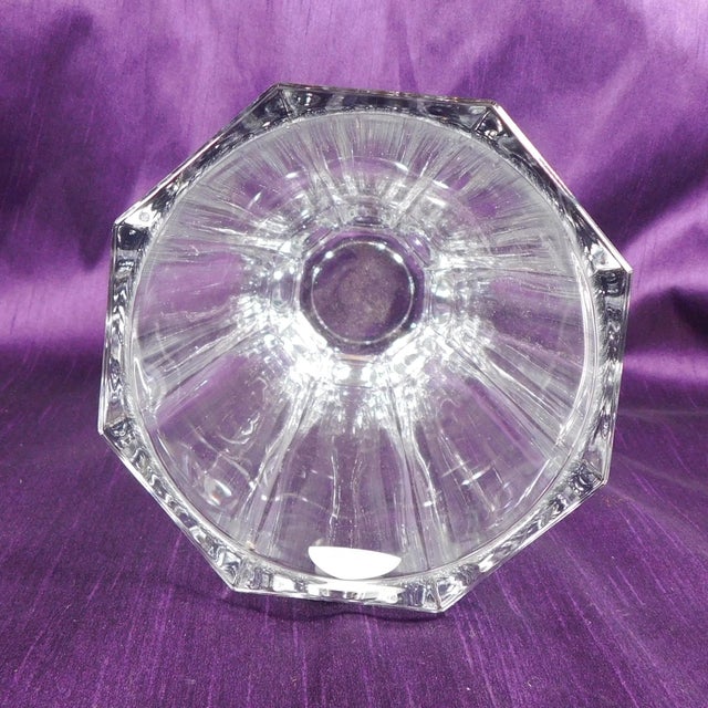 Contemporary Irena Brand Cut Crystal Vase From Poland For Sale - Image 3 of 4