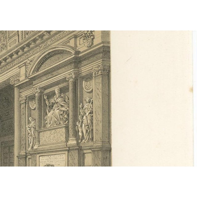 After Bayot, Basilica of Santa Maria Maggiore Interior, Lithograph, 1869 For Sale - Image 9 of 13