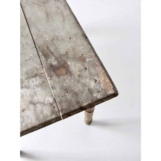 Wood Antique Table With Drawer For Sale - Image 7 of 13