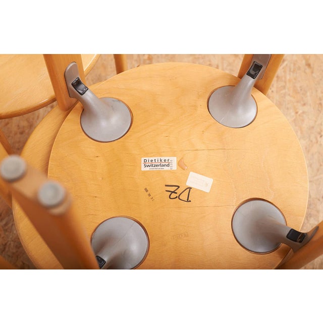 Stackable Wooden Chair by Bruno Rey for Dietiker, 1971 For Sale - Image 13 of 14