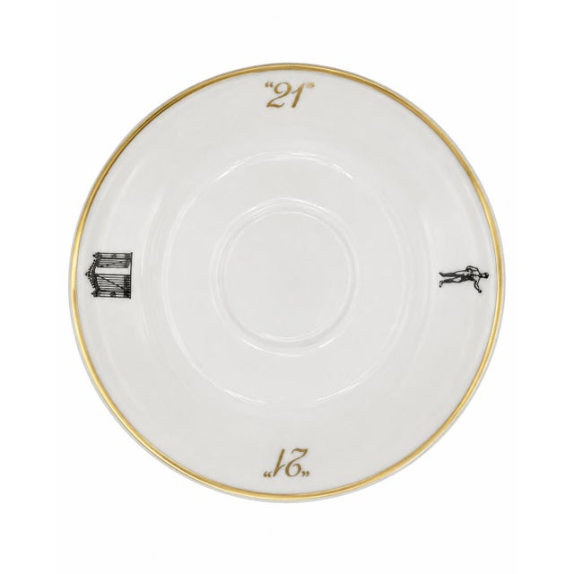 Vintage the 21 Club Nyc Restaurant Demitasse Cup & Saucer New York City For Sale In Washington DC - Image 6 of 12