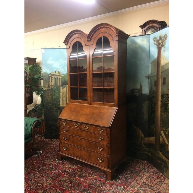 Vintage Secretary Desk, Double Bonnet Secretary Desk For Sale - Image 4 of 17