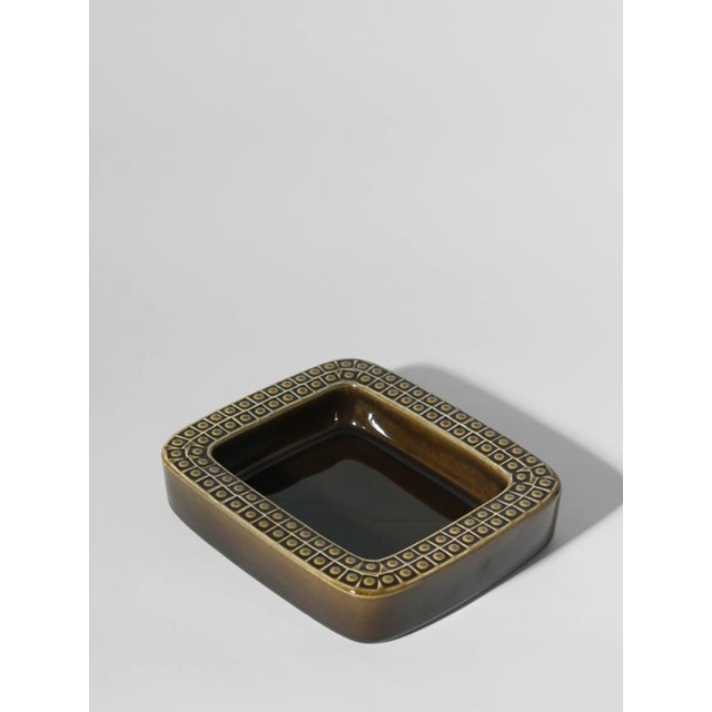 Brown Vintage Swedish Ceramic Glazed Kub Bowl by Gunnar Nylund for Rörstrand, 1960s For Sale - Image 8 of 8