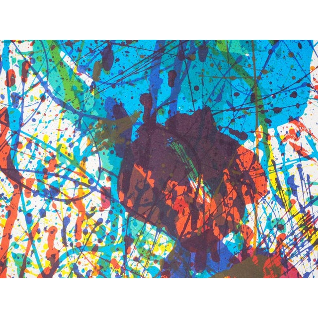 Sam Francis (1923-1994) Explosion of Colors Original color lithograph poster On paper. Poster size: 54 x 89 cm (approx. 21...